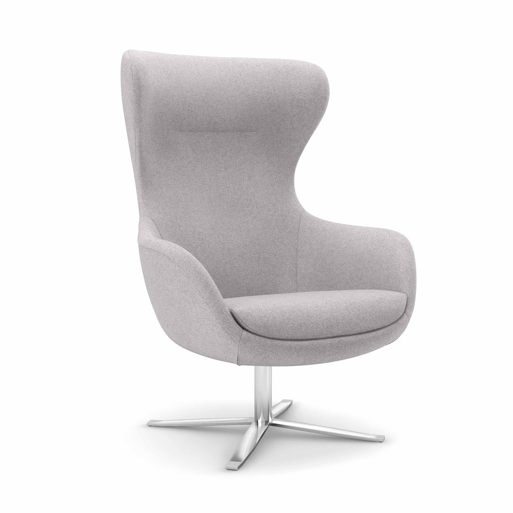 890-R13-SR<br>Adele Lounge<br>Pedestal Chrome Swivel with Self Return