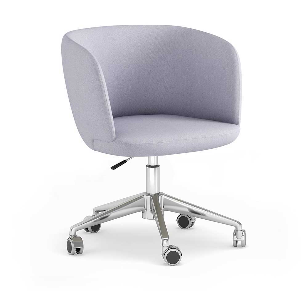 7902-R10<br>Rowan Conference<br>Polished Aluminum Caster, Swivel and Gas Lift