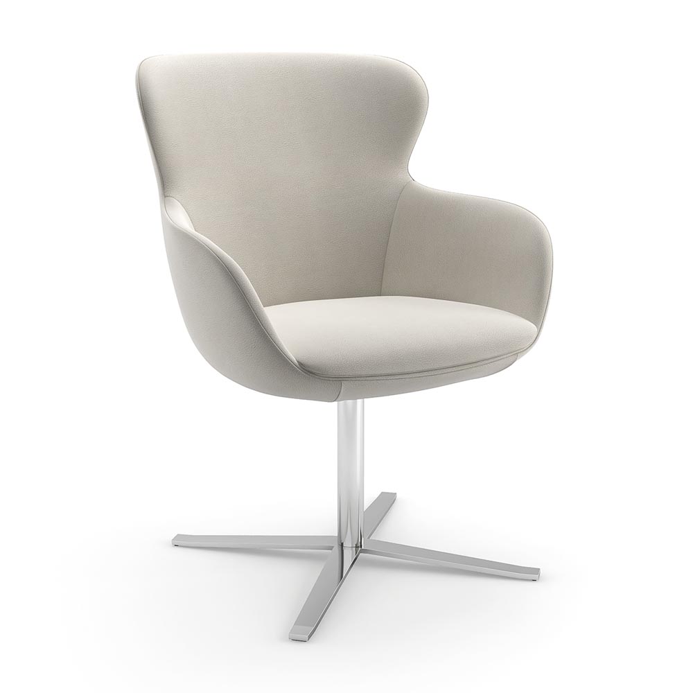 860-R15<br>Taylor Arm Chair<br>Chrome Pedestal Swivel